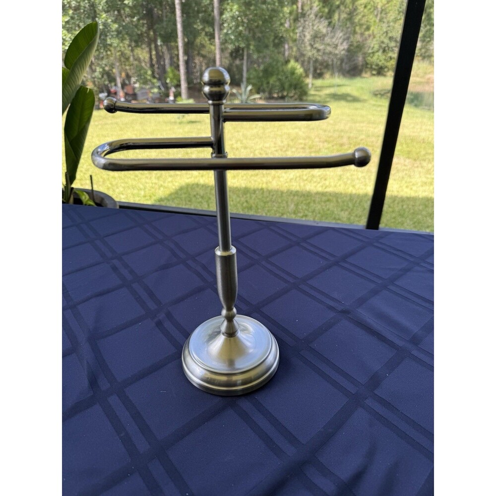 New - 12” FINGERTIP Towel / Tissue Etc. Holder Stand ‘S Arm’ Metal Stand - Picture 2 of 6